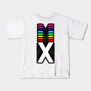 Rainbow Letter, X Kids T-Shirt